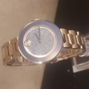 BRAND NEW WOMEN'S MOVADO BOLD PAVE CRYSTAL DIAL WATCH